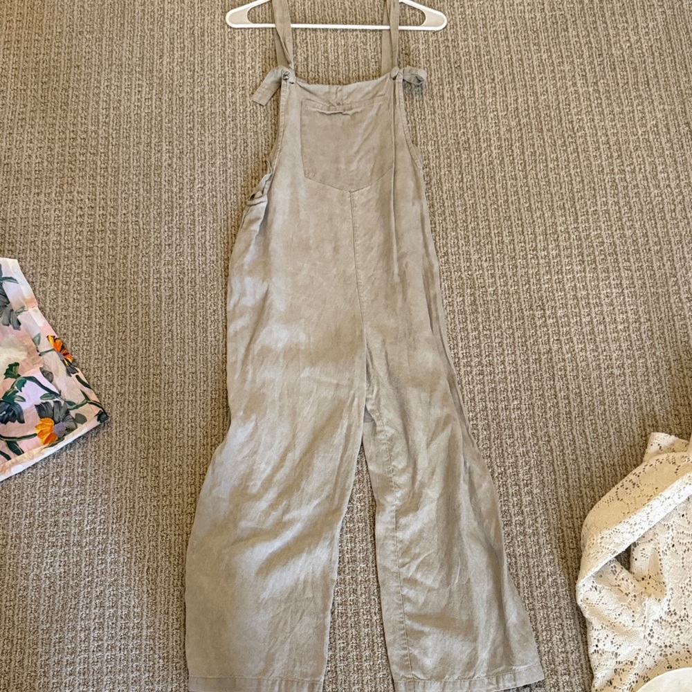 Zara Light Gray Wide Leg Jumpsuit